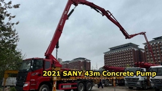 2021 SANY 43m কংক্রিট বুম পাম্প বিক্রয়ের জন্য - আসল SANY চ্যাসিস - সেরা মূল্য