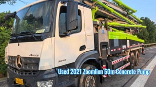 ব্যবহৃত 2021 Zoomlion 50m কংক্রিট পাম্প ট্রাক মার্সিডিজ-বেঞ্জ চ্যাসিস